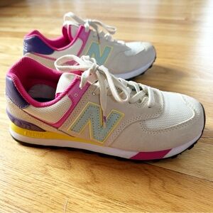 FIGS x New Balance 574 Beige / Pink / Purple / Light Blue (WL574FGS) size 7
